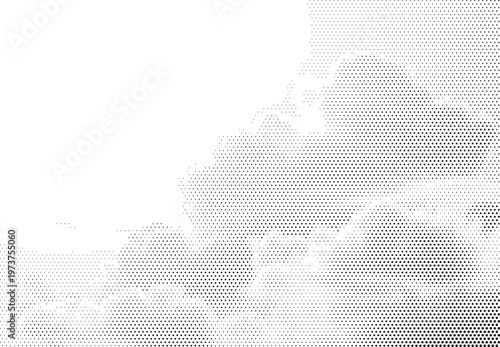 Soft cloud halftone background with organic sky texture and black white retro stipple design
