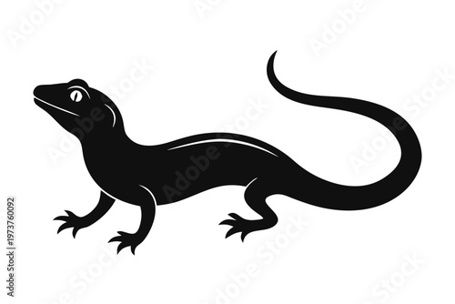 silhouette of a lizard,  lizard silhouette vector,  lizard icon black symbol
