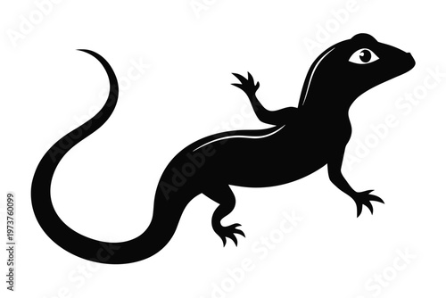 silhouette of a lizard,  lizard silhouette vector,  lizard icon black symbol
