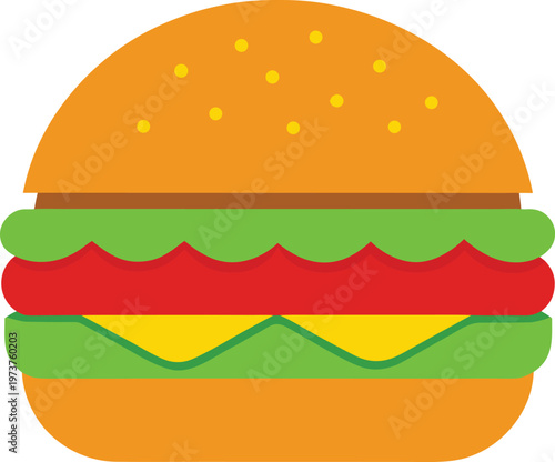 A Delicious food of Burger vector illustration