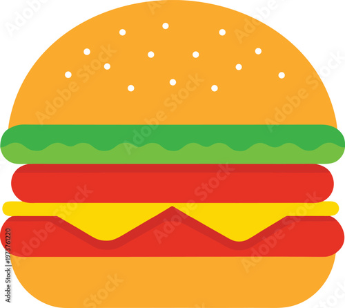 A Delicious food of Burger vector illustration