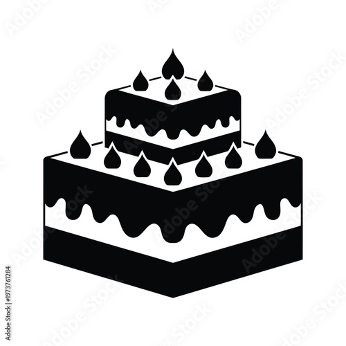 Intricate black and white geometric pattern featuring a stylized hammer and anvil design with intricate detailing