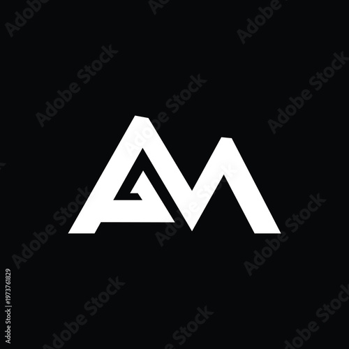 Abstract AM Monogram Logo