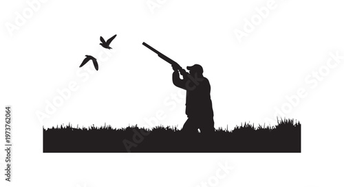 A silhouette of a person flying a kite in the serene twilight sky with trees in the background