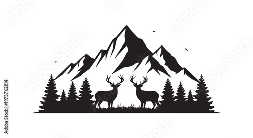 the serene beauty of snow capped mountain peaks under a clear sky