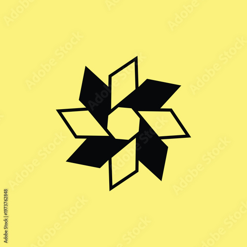 Abstract Geometric Flower Pattern