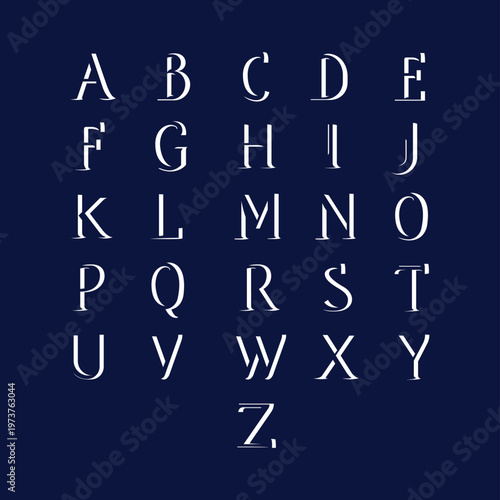 Stylized English Alphabet Letters Collection