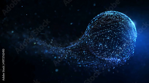 An abstract depiction of a celestial body, possibly a supernova, with shimmering particles and a captivating glow