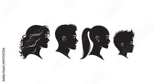 Black silhouette art showcasing a diverse group of animal figures in a minimalist design style