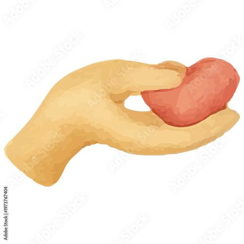 Hand Giving Heart for Charity Donation, Kindness, and Humanitarian Support Concept