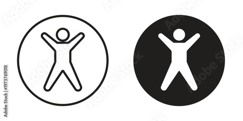 Accessibility icon set. black Illustration for graphic and web design.