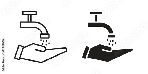 Ablution icon set. black Illustration for graphic and web design.
