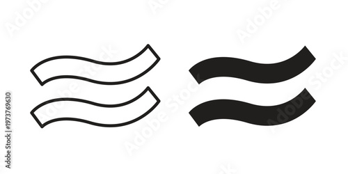 Approximately equal icon set. black Illustration for graphic and web design.