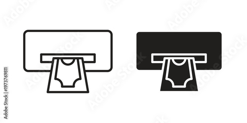atm cash icon set. black Illustration for graphic and web design.