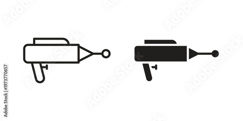 Blaster icon set. black Illustration for graphic and web design.