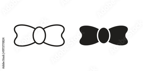 Bow Tie icon set. black Illustration for graphic and web design.