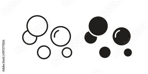 Bubble icon set. black Illustration for graphic and web design.