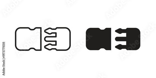 Buckle icon set. black Illustration for graphic and web design.