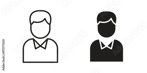 Businessman icon set. black Illustration for graphic and web design.