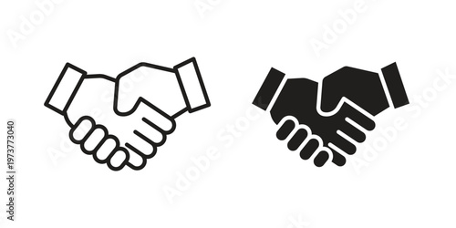 Commitment icon set. black Illustration for graphic and web design.