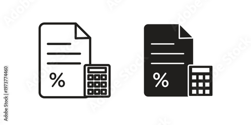 Estimate icon set. black Illustration for graphic and web design.