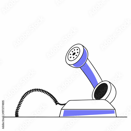 retro microphone on white background