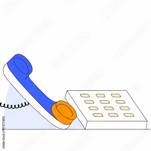 vector illustration of a telephone