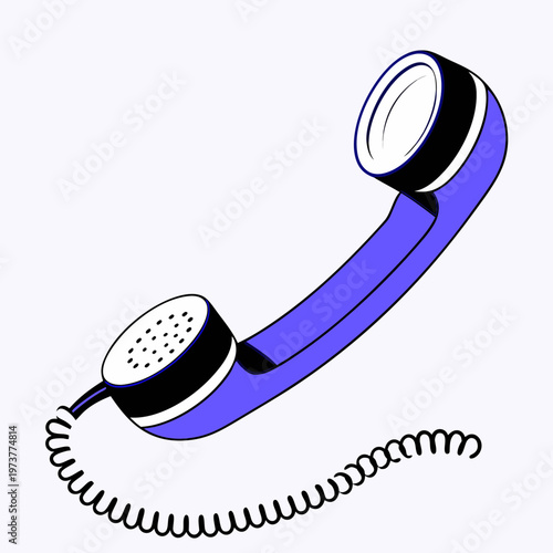 vector illustration of a retro telephone