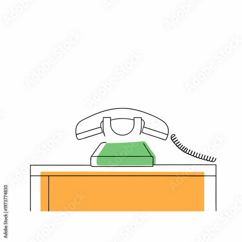 vector illustration of a telephone