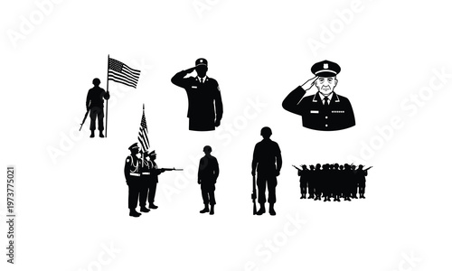 Diverse military and civilian figures participating in a flag-raising ceremony.