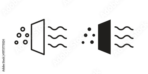Filtration icon set. black Illustration for graphic and web design.
