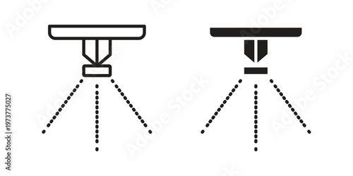 Fire sprinkler system icon set. black Illustration for graphic and web design.