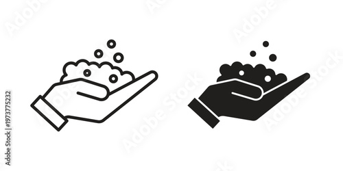 Foam icon set. black Illustration for graphic and web design.