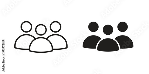 Foto Group of people icon set