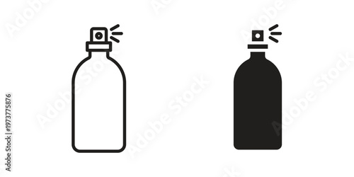 Hair spray icon set. black Illustration for graphic and web design.