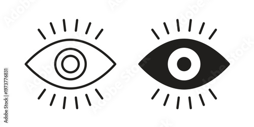 Impressions icon set. black Illustration for graphic and web design.