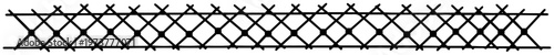 Geometric lattice border pattern with crosshatch mesh design in simple linear style