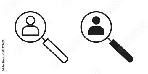 job vacancy icon set. black Illustration for graphic and web design.