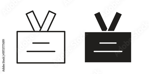 Lanyard icon set. black Illustration for graphic and web design.