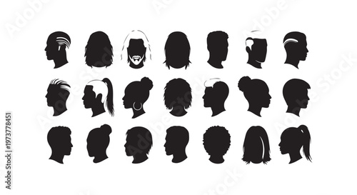 A collection of 18 black and white bicycle icons arranged in a 2x9 grid layout for design projects