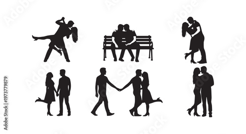 Skeleton figures demonstrating human skeletal structure and posture variations in a minimalist artistic style