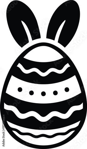 Easter bunny silhouette vector illustration