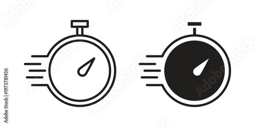 Quick icon set. black Illustration for graphic and web design.