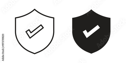 Reliable icon set. black Illustration for graphic and web design.