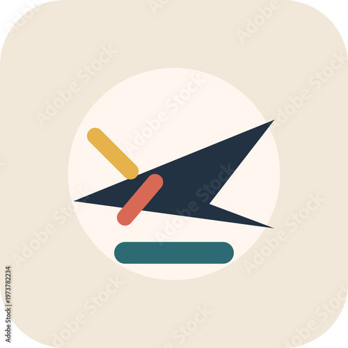 Airplane Takeoff Editorial Travel Vector Icon