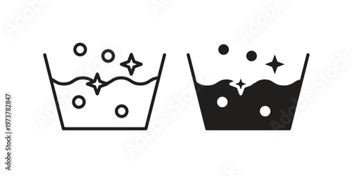 Soak icon set. black Illustration for graphic and web design.