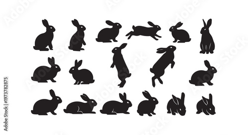 A visual puzzle featuring abstract symbols and figures arranged in a grid pattern on a white background