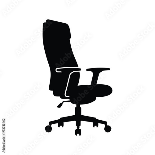 modern office chair with sleek design featuring a high backrest and five-star base for optimal ergonomics and style