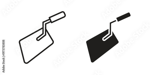 Trowel icon set. black Illustration for graphic and web design.