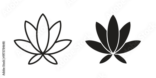 Weed icon set. black Illustration for graphic and web design.
